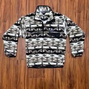 Patagonia Men’s Shepherds Knit Aztec Tribal Southwestern Synchilla Fleece M EUC